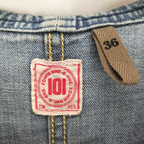 エドウィン EDWIN IOI ONE O ONE フロントポケット ショールカラー カバーオール デニムジャケット メンズ US:36