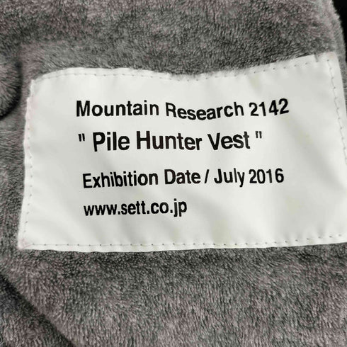 マウンテンリサーチ MOUNTAIN RESEARCH pile hunter vest メンズ JPN:M