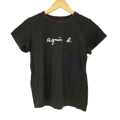 アニエスベー agnes b. PARIS フロントプリント 半袖 Tシャツ レディース US:0-2