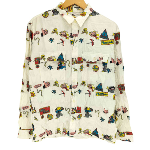 アールニューボールド R.NEWBOLD JIRO BEVIS コラボ 総柄 L/S 長袖 シャツ メンズ JPN:L