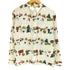 アールニューボールド R.NEWBOLD JIRO BEVIS コラボ 総柄 L/S 長袖 シャツ メンズ JPN:L