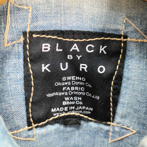 クロ KURO BLACK BY KURO デニムウエスタンシャツ メンズ JPN:S