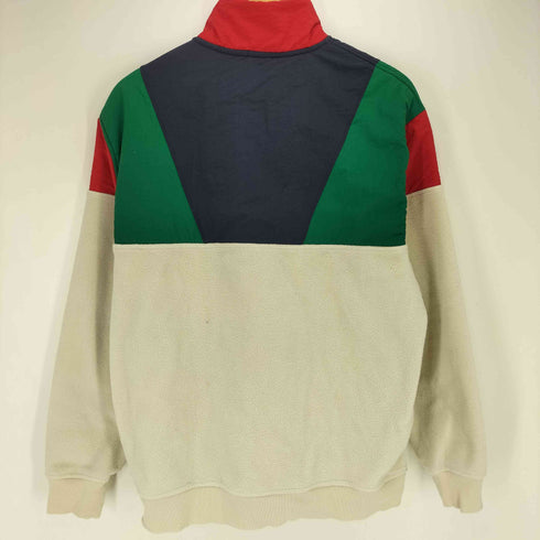 ザラ ZARA トリコカラー 切替 スイッチング ハイネック ハーフジップ フリース プルオーバー メンズ import:M