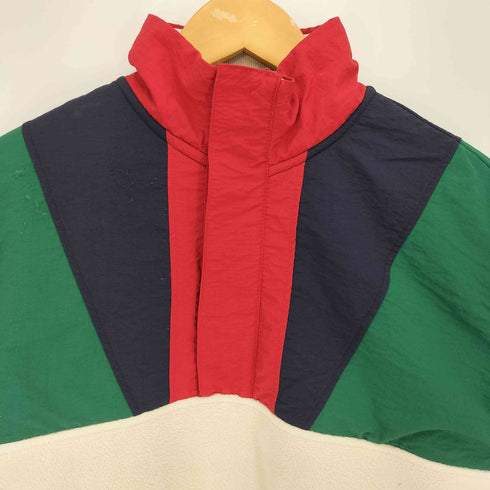 ザラ ZARA トリコカラー 切替 スイッチング ハイネック ハーフジップ フリース プルオーバー メンズ import:M