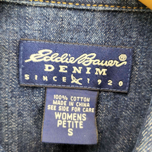 エディーバウアー Eddie Bauer DENIM コットンデニムシャツ レディース import:S