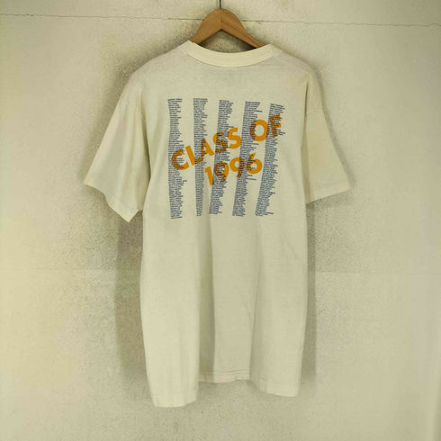 フルーツオブザルーム FRUIT OF THE LOOM 90S USA製 袖裾シングル カレッジ プリント 半袖 Tシャツ メンズ L