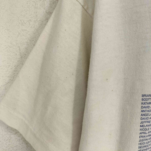 フルーツオブザルーム FRUIT OF THE LOOM 90S USA製 袖裾シングル カレッジ プリント 半袖 Tシャツ メンズ L