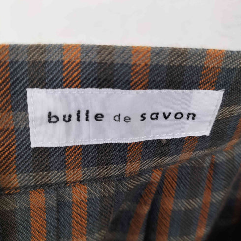 ビュルデサボン bulle de savon ウール混 チェック プリーツスカート レディース FREE