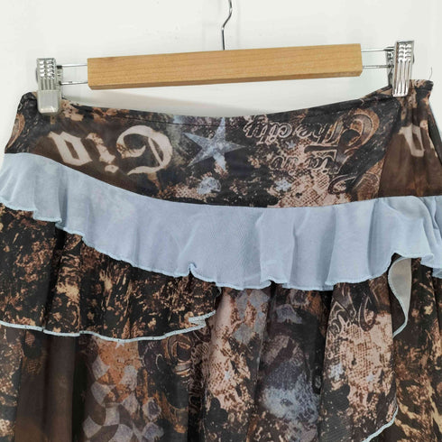アシンメトリー シアーフリル ミニスカート レディース JPN:XXL