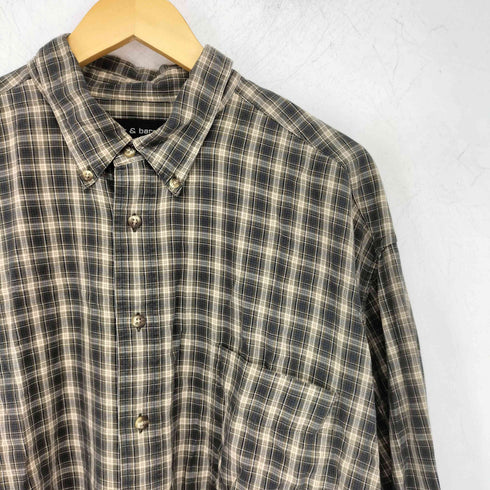 クラフトアンドバロー Croft&Barrow チェック柄 長袖 ボタンダウンシャツ メンズ import:XL