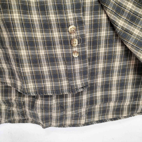 クラフトアンドバロー Croft&Barrow チェック柄 長袖 ボタンダウンシャツ メンズ import:XL