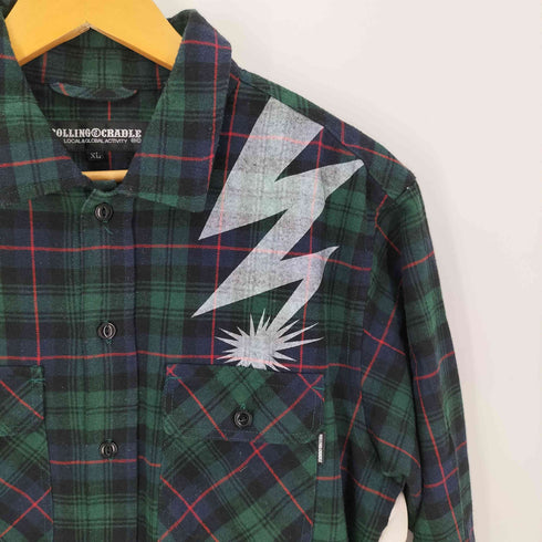 ローリングクレイドル Rolling Cradle ロングチェックシャツ メンズ JPN:XL