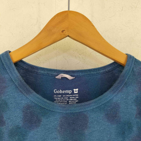 ゴーヘンプ GOHEMP ヘンプ オーガニックコットン 半袖 タイダイ柄 Tシャツ メンズ M