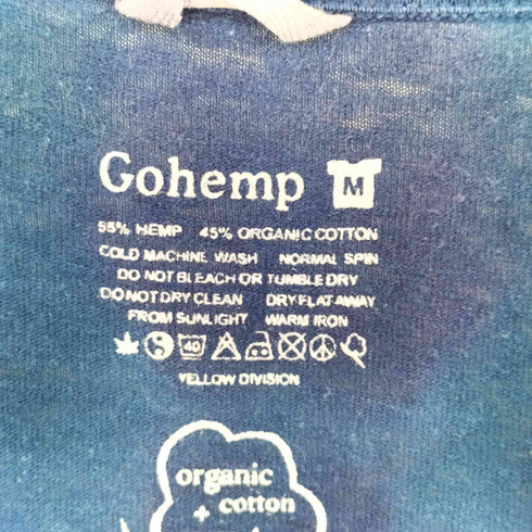 ゴーヘンプ GOHEMP ヘンプ オーガニックコットン 半袖 タイダイ柄 Tシャツ メンズ M