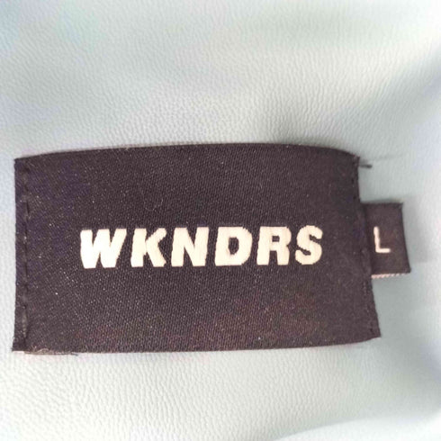 wkndrs ロゴ刺繍 フェイクレザー スタジャン メンズ import:L