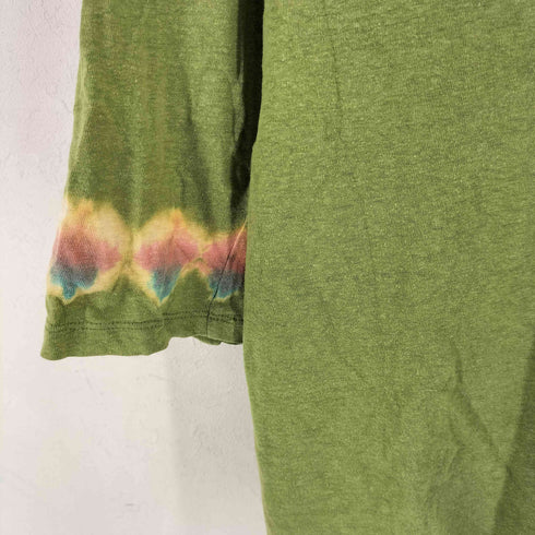 ゴーヘンプ GOHEMP ヘンプ オーガニックコットン 袖タイダイ柄 7分丈 カットソー メンズ L