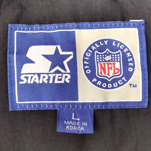 スターター STARTER 90-00S 両面刺繍 アメフトチーム パテッド ナイロンジャケット メンズ import:L