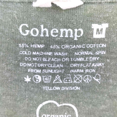 ゴーヘンプ GOHEMP ヘンプ オーガニックコットン 半袖 カットソー メンズ M