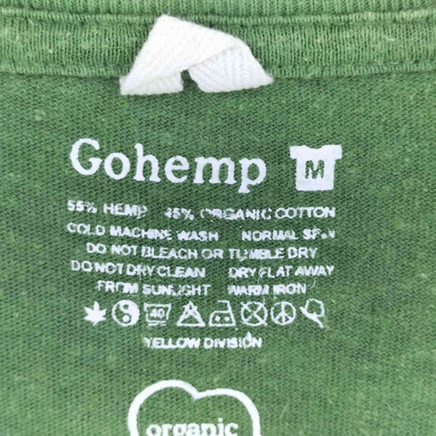 ゴーヘンプ GOHEMP ヘンプ オーガニックコットン 半袖 カットソー メンズ M