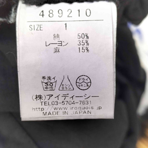 イロコイ Iroquois カーゴポケット 裾ジップ スリムカーブパンツ メンズ JPN:1