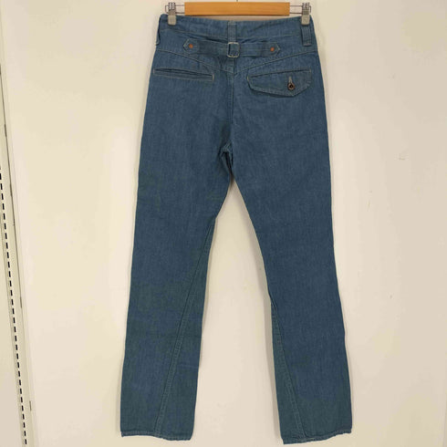 エフオービーファクトリー FOB FACTORY 立体裁断 コットンリネン バックシンチ トラウザー メンズ JPN:S