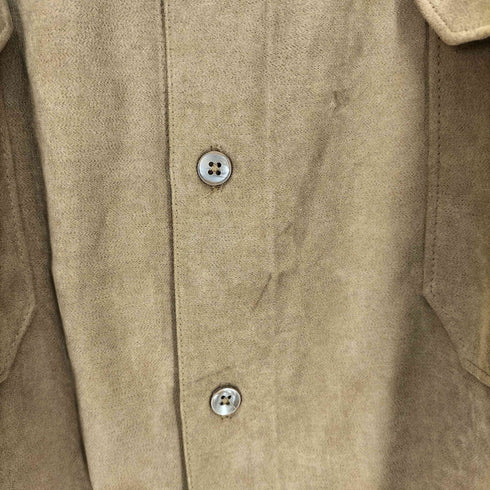 ブルーノ BRUNO 90S マカオ製 SUEDED MICROFIBER フラップポケット L/S レギュラーカラー ワークシャツ メンズ 3XL