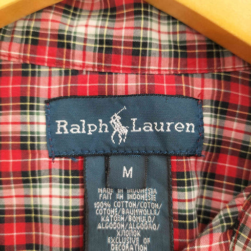 ラルフローレン RALPH LAUREN スモールポニー タータンチェック 長袖シャツ レディース import:M