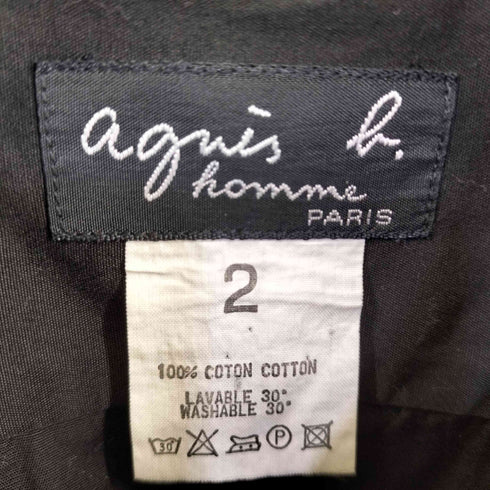 アニエスベーオム Agnes b.homme 90-00S フランス製 長袖 コットン レギュラーカラー シャツ メンズ 2