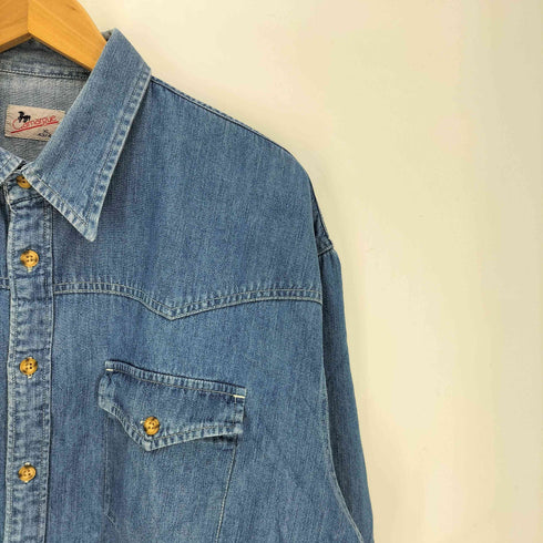 Camargue 90 00S L/S デニム ウエスタン シャツ メンズ import:XL