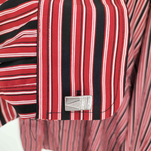 TUKHAN マルチカラー ストライプ L/S レギュラカラーシャツ メンズ 3XL
