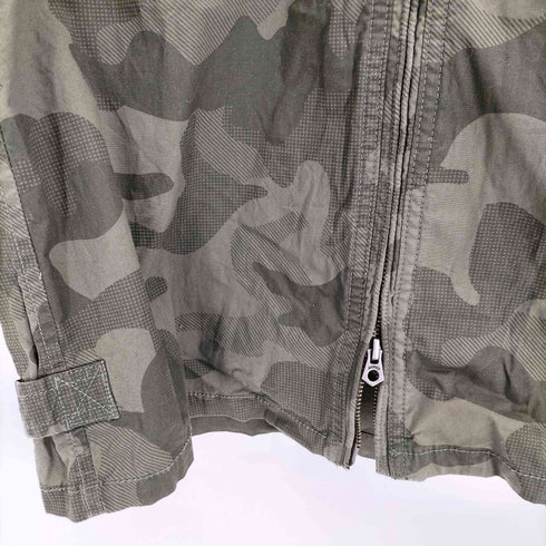 アヴィレックス AVIREX CAMO STRECH ZIP SH カモフラージュ ストレッチ ジップ 半袖シャツ メンズ JPN:L