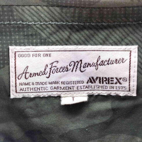 アヴィレックス AVIREX CAMO STRECH ZIP SH カモフラージュ ストレッチ ジップ 半袖シャツ メンズ JPN:L