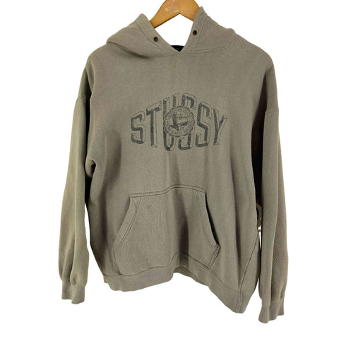 ステューシー Stussy 90-00s OLD 紺タグ カレッジプリント プルオーバーパーカー メンズ M