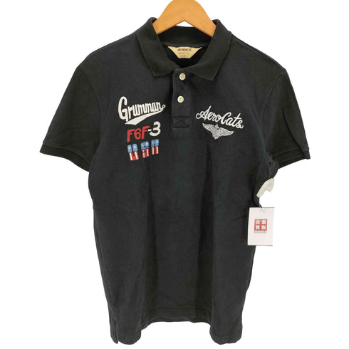 アヴィレックス AVIREX S/S POLO SHIRT AERO CATS エアロキャット ポロシャツ メンズ JPN:L