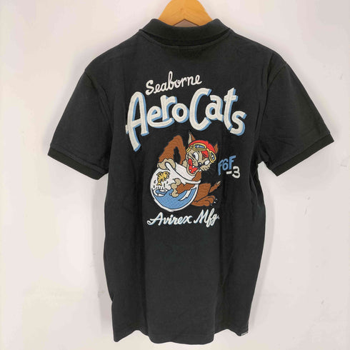 アヴィレックス AVIREX S/S POLO SHIRT AERO CATS エアロキャット ポロシャツ メンズ JPN:L