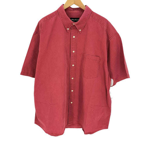 エディーバウアー Eddie Bauer 90S ボタンダウン S/S ワークシャツ メンズ import:XXL
