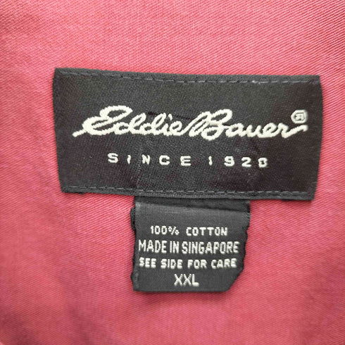 エディーバウアー Eddie Bauer 90S ボタンダウン S/S ワークシャツ メンズ import:XXL
