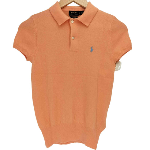 ポロラルフローレン POLO RALPH LAUREN CASHMERE 現行 カシミヤ100% ポニー刺繍 ポロシャツ レディース import:S