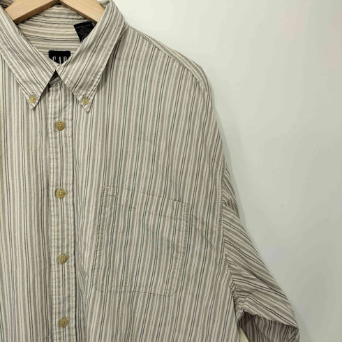 ギャップ Gap 00s コットン ストライプ ボタンダウン 長袖シャツ メンズ import:XL