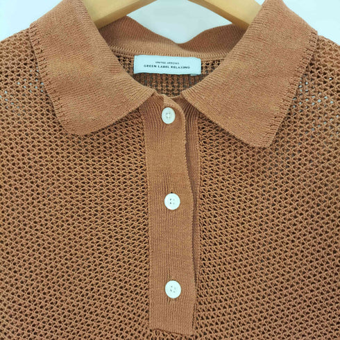 ユナイテッドアローズグリーンレーベルリラクシング UNITED ARROWS green label relaxing 26SS メッシュ ポロニット ウォッシャブル レディース FREE