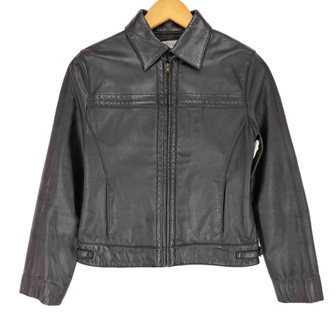 ヴァンドゥオクトーブル 22 OCTOBRE cow leather 牛革 ジップアップ レザージャケット レディース JPN:38