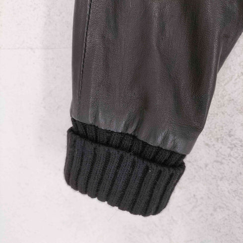 MEATPACKING D. 袖レザー ニットスタジャン レディース