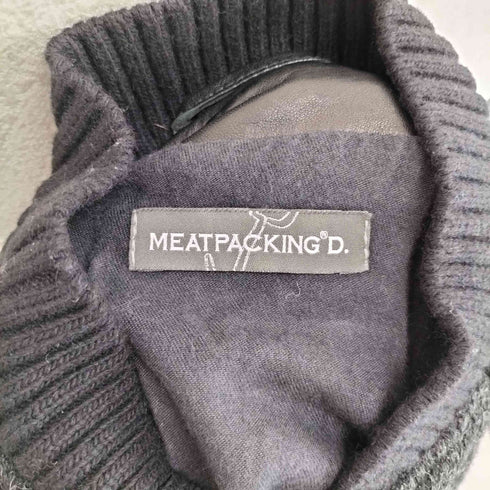 MEATPACKING D. 袖レザー ニットスタジャン レディース