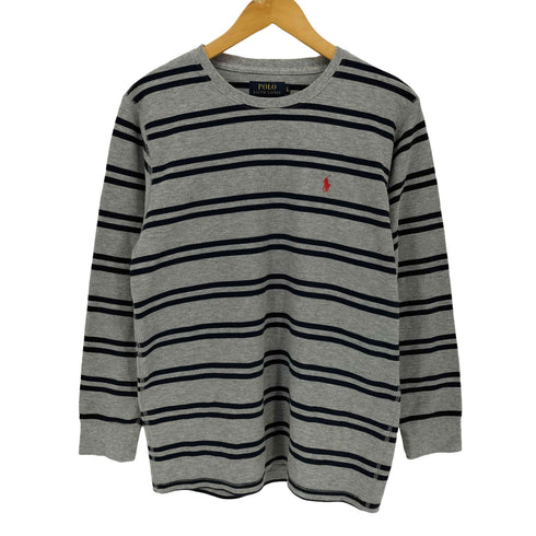 ポロラルフローレン POLO RALPH LAUREN ポニー刺繍 ボーダー クルーネック長袖Tシャツ メンズ import:L