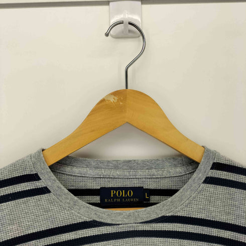 ポロラルフローレン POLO RALPH LAUREN ポニー刺繍 ボーダー クルーネック長袖Tシャツ メンズ import:L