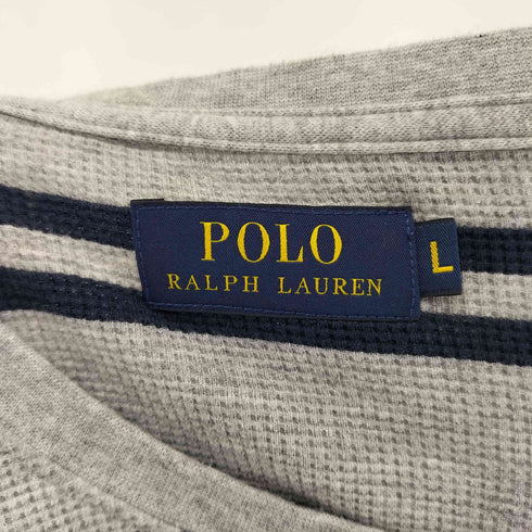 ポロラルフローレン POLO RALPH LAUREN ポニー刺繍 ボーダー クルーネック長袖Tシャツ メンズ import:L