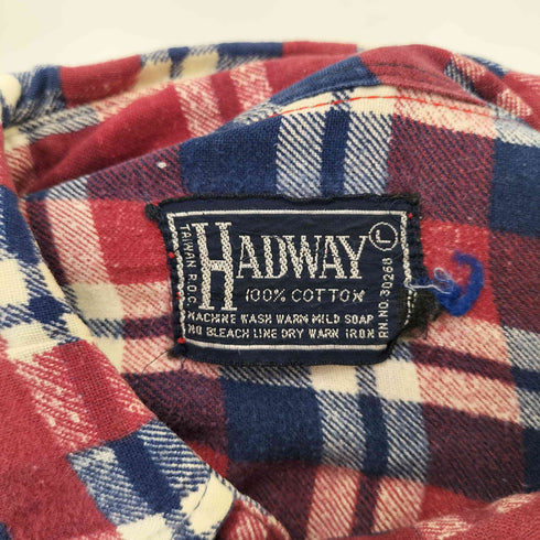 HADWAY 70-80s フランネル 長袖シャツ メンズ