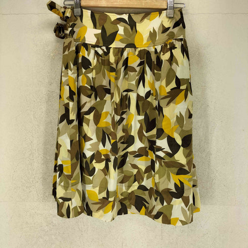 バーバリーロンドン BURBERRY LONDON シルク100 総柄 ラップスカート レディース JPN:36