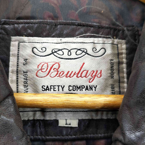 Bewlays べウレイズ 90S 韓国製 ラムレザー ステンカラーコート メンズ import:L