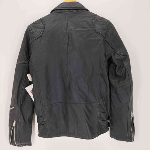ジャックローズ JACKROSE UNIVERSALジップ ラムレザー ダブルライダースジャケット メンズ 3